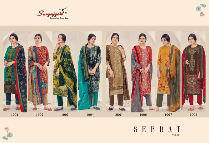 Suryajyoti Seerat 1 Latest Fancy Designer Casual Regular Wear Cotton Printed Dress Material Collection
